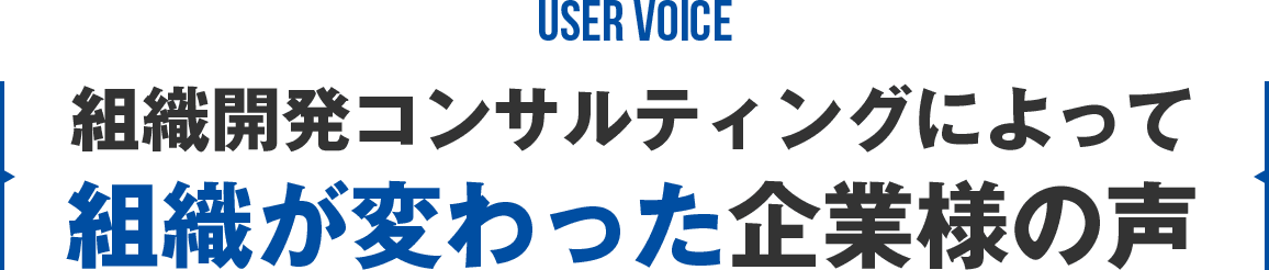 組織開発コンサルティングによって組織が変わった企業様の声