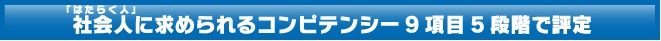 社会人に求められるコンピテンシー9項目5段階で評定