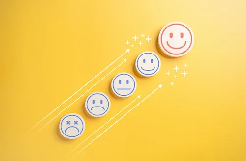 気分を表すアイコンが並んでいる