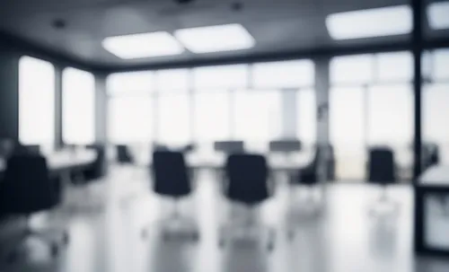 モザイクがかった会社のオフィス