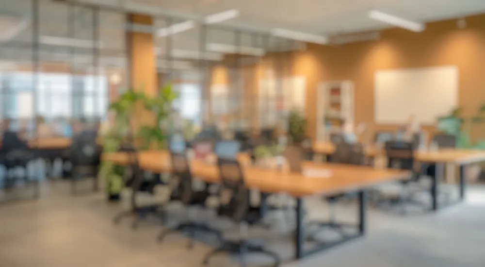 モザイクのかかったおしゃれなオフィス